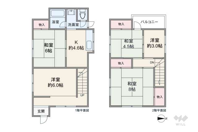 宝塚市月見山1丁目 一戸建て:間取り図面