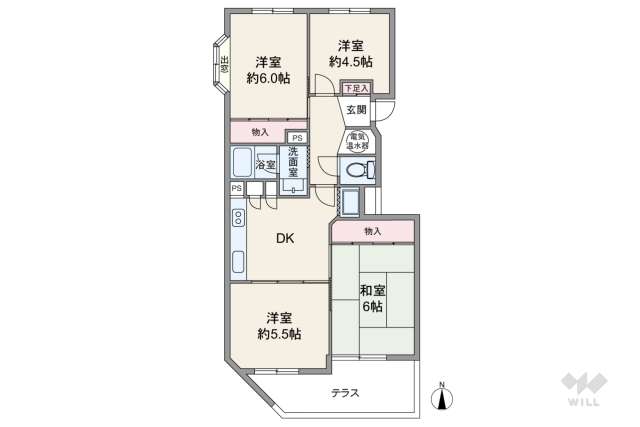 藤ヶ丘ハウス:間取り図面