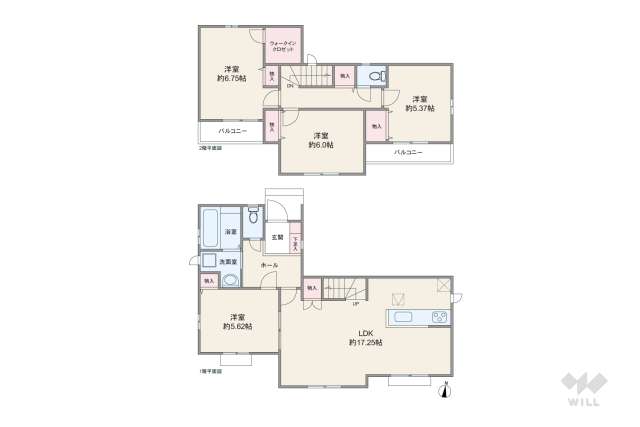 足立区本木東町 一戸建て:間取り図面