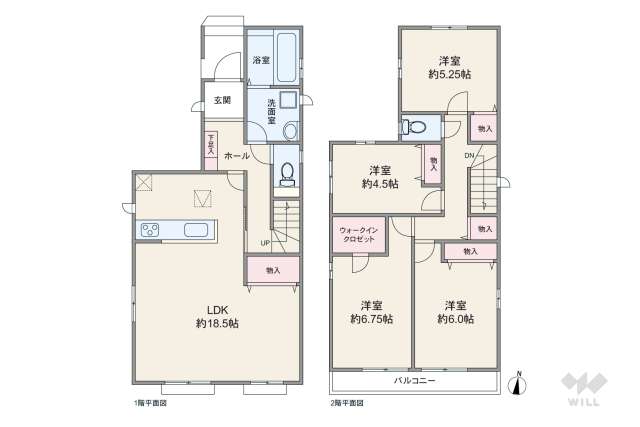 足立区本木東町 一戸建て:間取り図面
