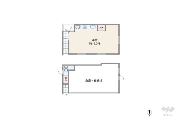 尼崎市道意町6丁目 倉庫・作業場:間取り図面