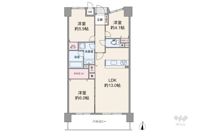 ファミール北大阪下新庄:間取り図面