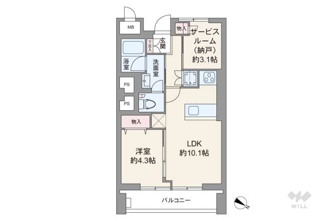 シャトー赤坂台:間取り図面
