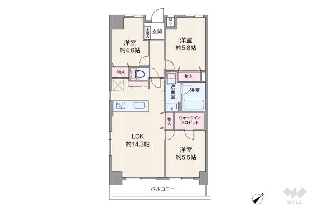 マイキャッスル蒲田:間取り図面
