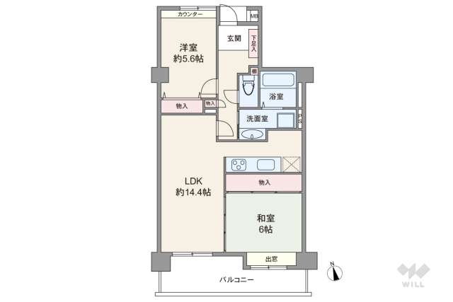 ナビシティ徳川1:間取り図面