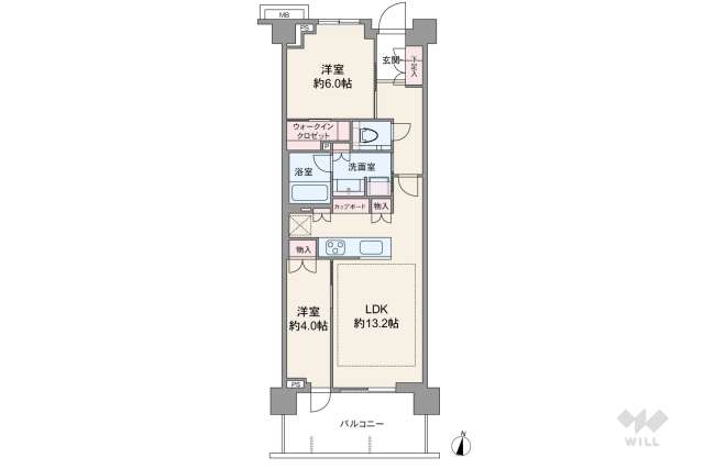 パークシティ高田馬場:間取り図面