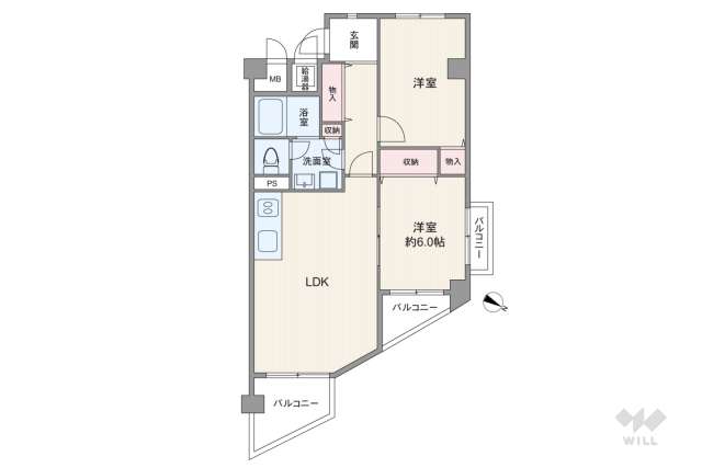 ユニライフ緑地公園:間取り図面