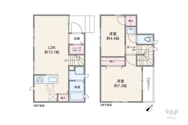 世田谷区喜多見4丁目 一戸建て:間取り図面