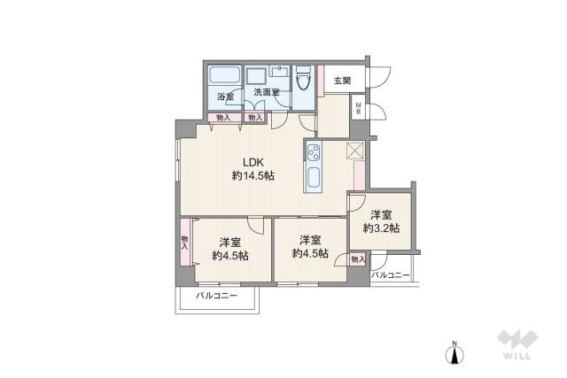 朝日プラザ代々木山手:間取り図面