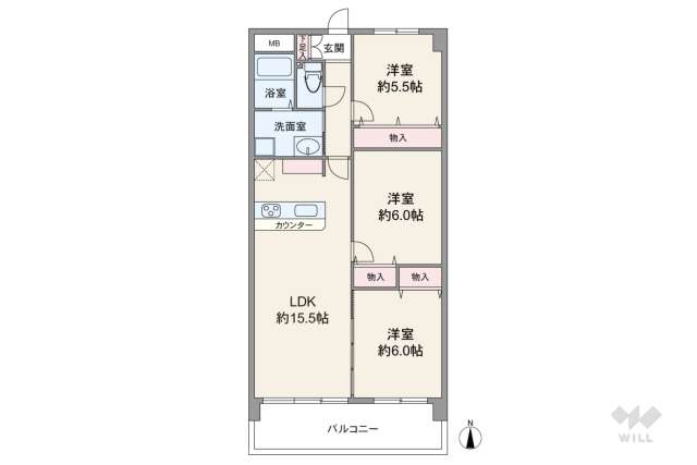 西宮東パークマンション:間取り図面