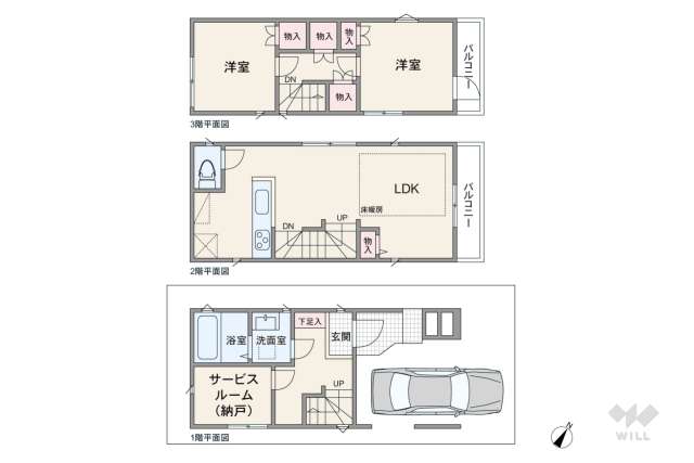 大田区中央3丁目 一戸建て:間取り図面