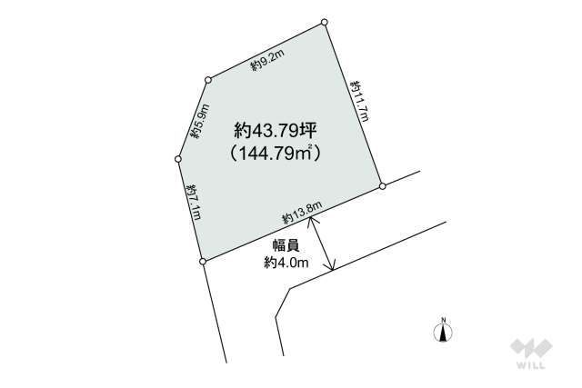 宝塚市売布4丁目 土地:間取り図面