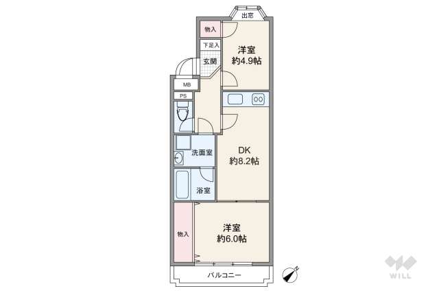 南馬込エコーハイツ:間取り図面