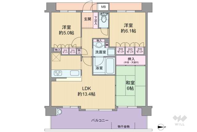 リベール塚口プレディオ:間取り図面
