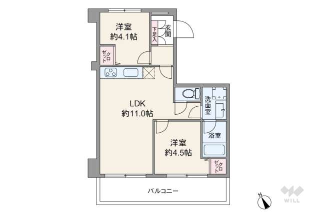 ニューウェルハイツ第1三軒茶屋:間取り図面