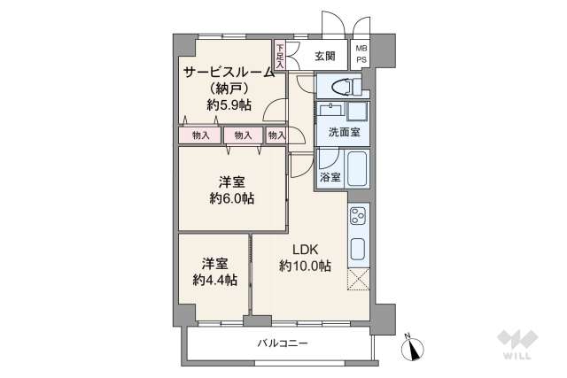 ライオンズステーションプラザ千歳烏山:間取り図面