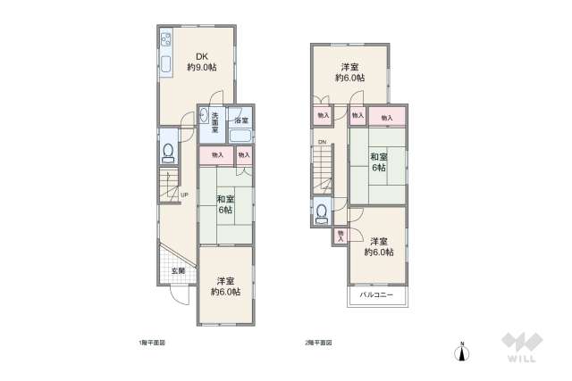 尾張旭市平子町中通 一戸建て:間取り図面
