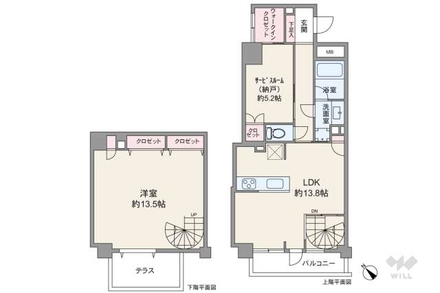 菱和パレス島津山:間取り図面