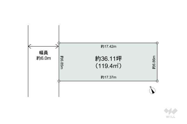 春日井市前並町1丁目 土地:間取り図面