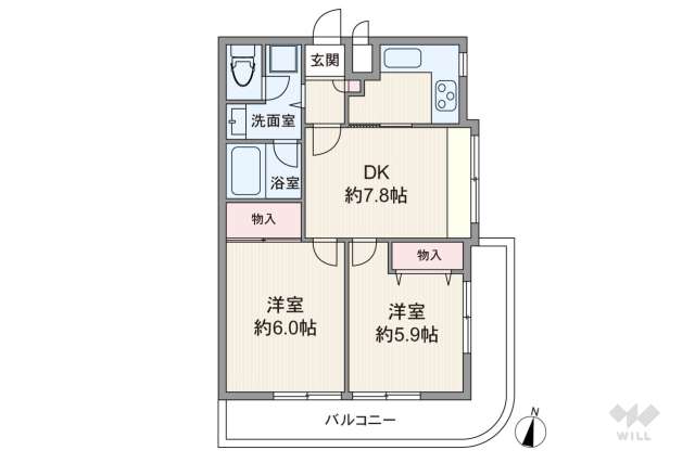 パレドール用賀:間取り図面