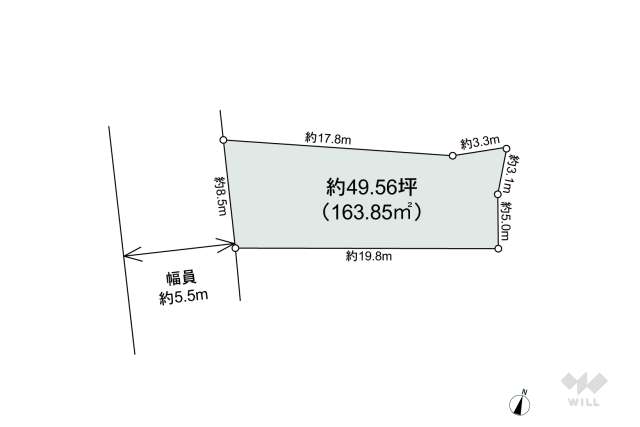 宝塚市花屋敷松ガ丘 土地:間取り図面