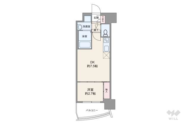 プレサンス江坂ベルフィーヌ:間取り図面