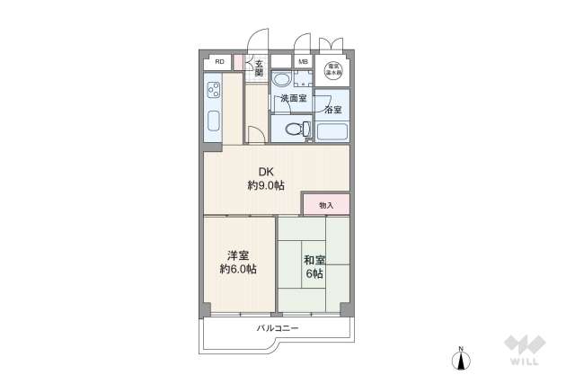 シャルム野中南公園:間取り図面
