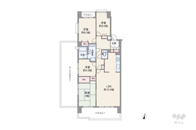 御影パークハイツ2番館:間取り図面