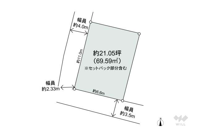 目黒区上目黒2丁目 土地:間取り図面