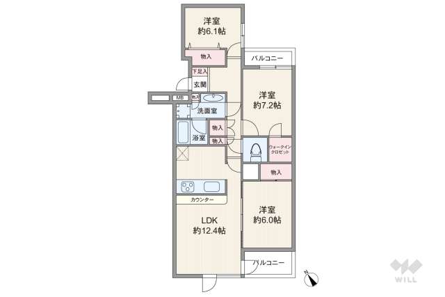 ステイツ花屋敷つつじが丘:間取り図面