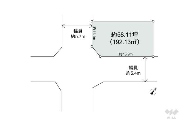 神戸市東灘区渦森台4丁目 土地:間取り図面