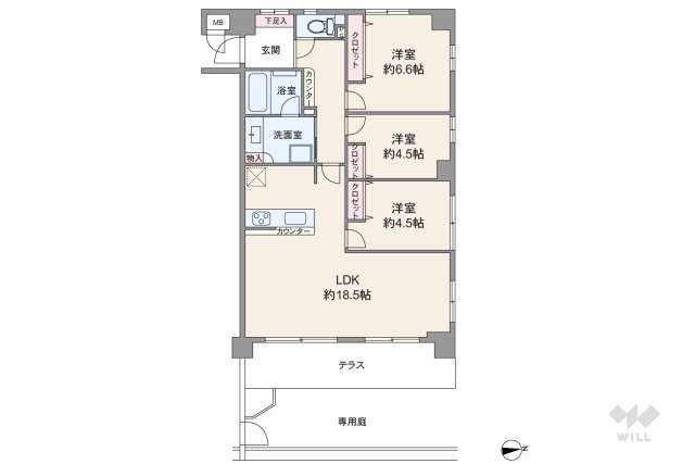 マイキャッスル武蔵中原２:間取り図面