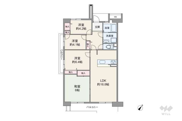 日進香久山杜の街102号棟:間取り図面