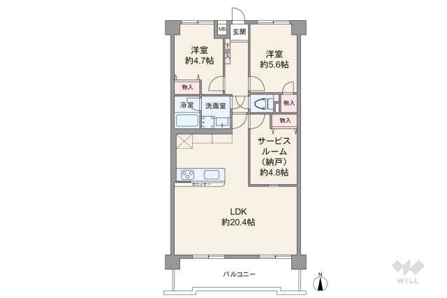真栄マンション木場町B棟:間取り図面