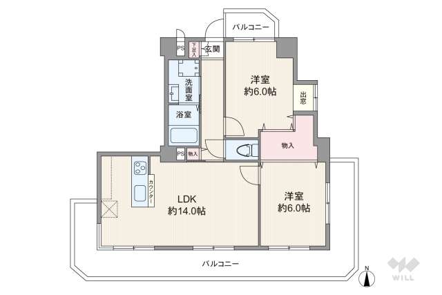 甲南シャトー青木:間取り図面