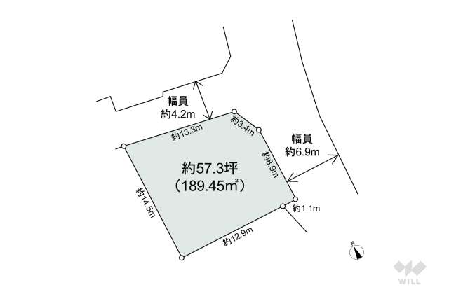 宝塚市御殿山4丁目 土地:間取り図面