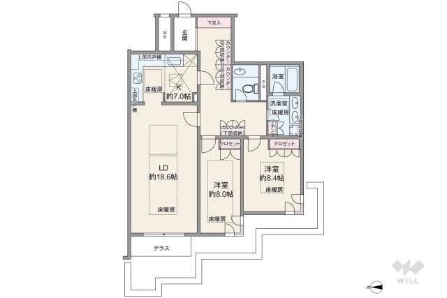 ミュゼ白金長者丸:間取り図面