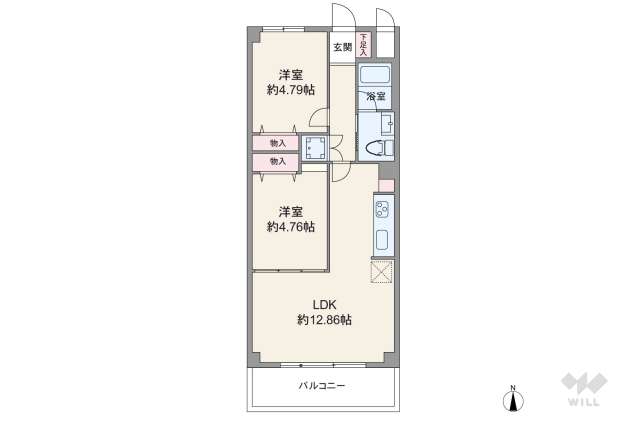 レインボー烏山:間取り図面