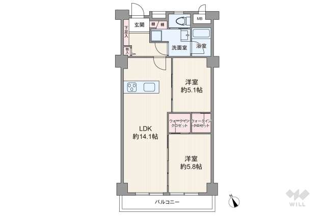 マンション不動前:間取り図面