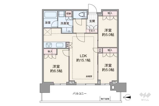 晴海フラッグサンビレッジT棟:間取り図面