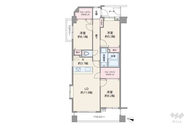 ダイアパレスグランデージ四ツ木:間取り図面
