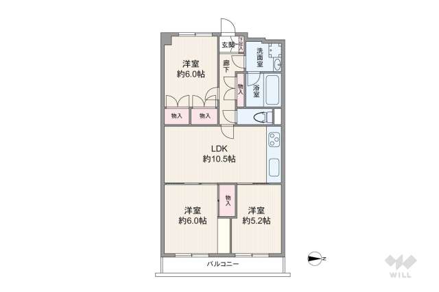 宮前平ハイデンス:間取り図面