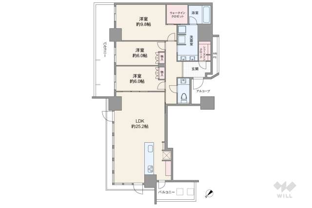 グランドメゾンThe池下ガーデンタワー:間取り図面
