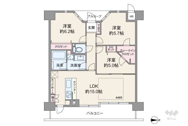 セイワパレス福島セントラルガーデン:間取り図面