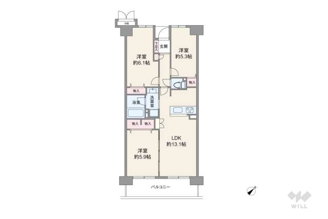 三国駅前アーバンコンフォート:間取り図面