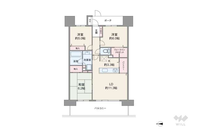 イニシア川口元郷:間取り図面