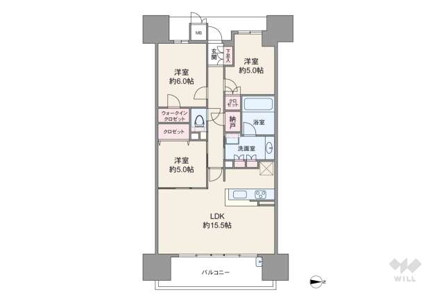 ジオ西宮北口ガーデンズNE棟:間取り図面
