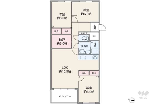 アステム芦屋B棟:間取り図面