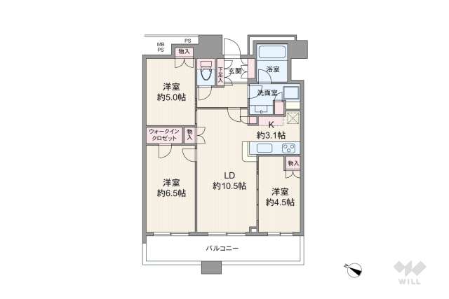 サウスゲートタワー川口:間取り図面