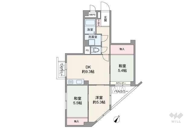 ライオンズマンション新小岩第5:間取り図面